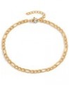 Women Foot Chain Solid Color Beach Ankle Bracelet Gift Solid Golden $2.76 Anklets