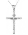 .925 Sterling Silver 1.17” INRI Crucifix Jesus Christ on the Holy Cross Pendant Necklace, Choice of Length 18 $20.16 Necklaces